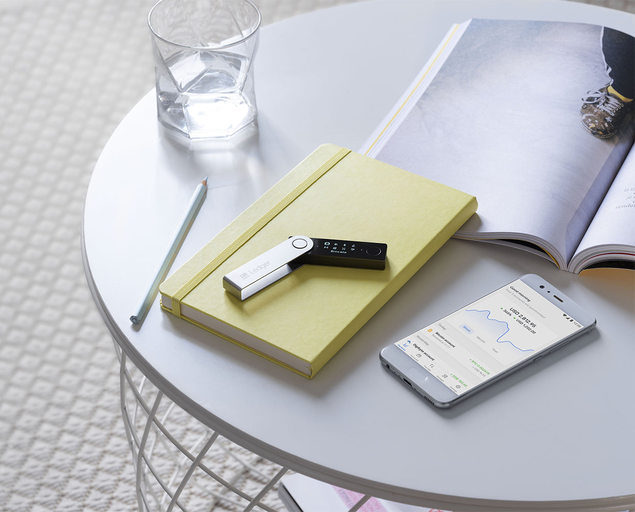 Ledger Nano X Hardware Wallet. Purple - Orange - Black
