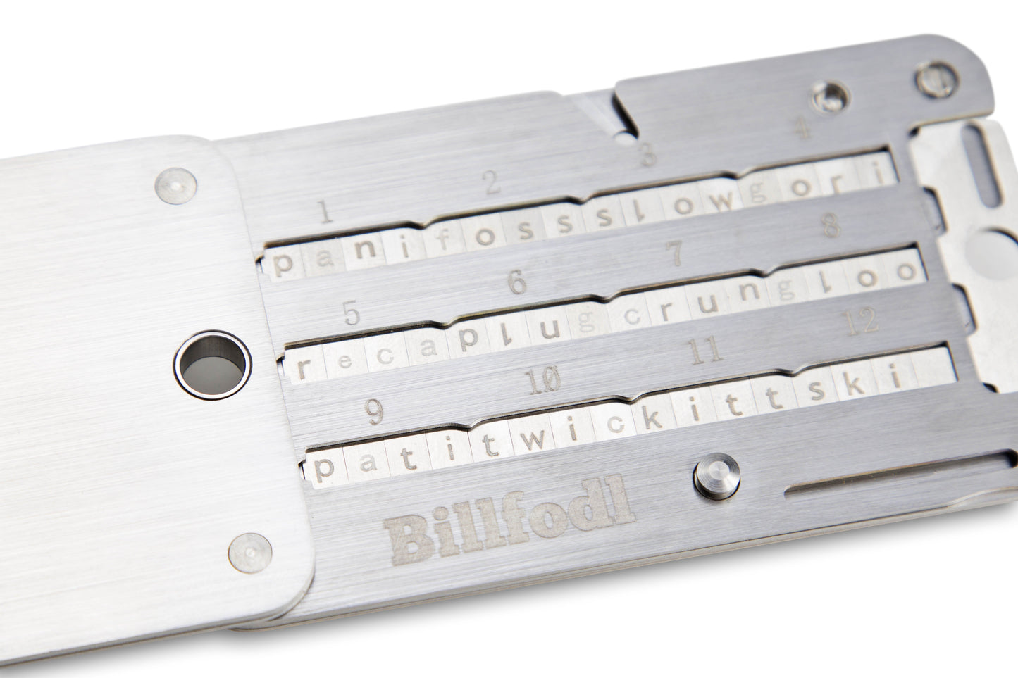 Ledger Billfodl Stainless Steel Recovery Seed Backup Tool