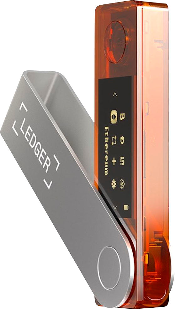 Ledger Nano X Hardware Wallet. Purple - Orange - Black