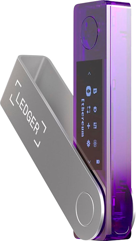 Ledger Nano X Hardware Wallet. Purple - Orange - Black