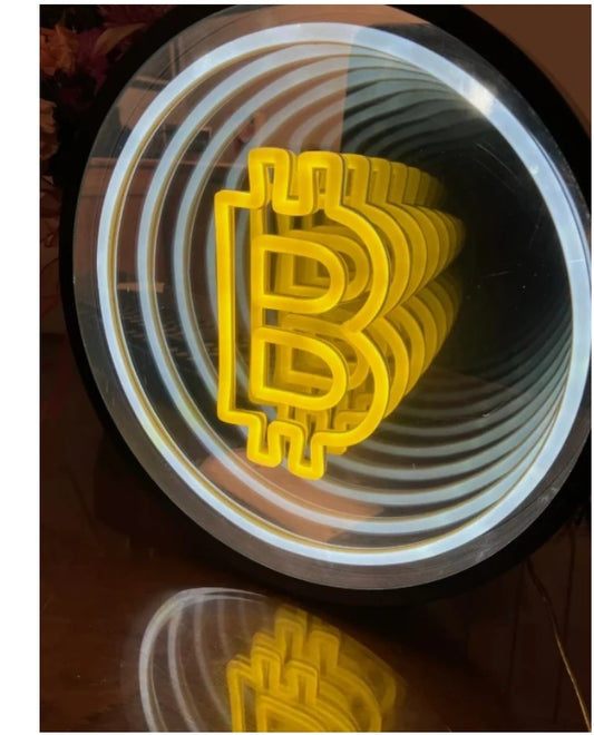 Bitcoin 3D Infinity Light