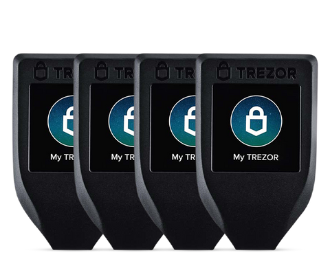 Trezor Model T Family Pack of 4 Hardware Wallets